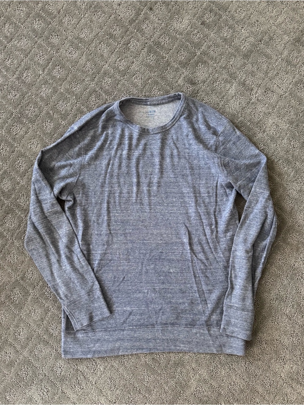Men's J. Crew Crewneck Shirt Thermal Like Casual Size L